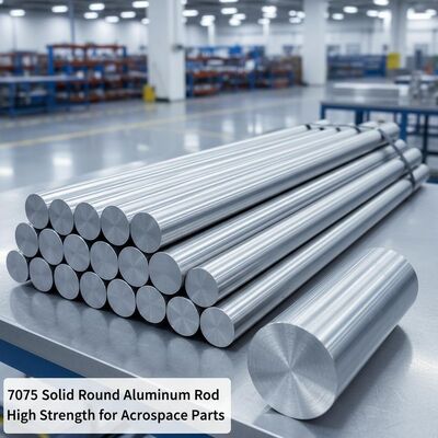 7075 Rod rotondo in alluminio solido di alta resistenza di precisione per l'industria aerospaziale