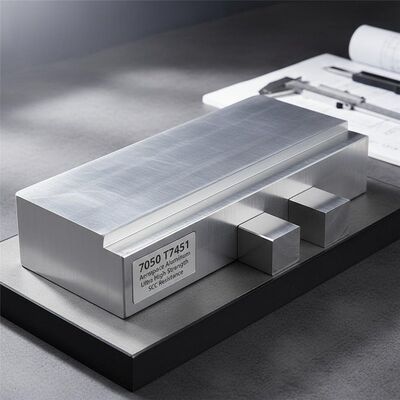7050 T7451 Bar di piastra di alluminio in lega per l'industria aerospaziale con resistenza ultra elevata e resistenza SCC per componenti di aeromobili