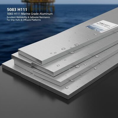 5083 H111 Barre piatte in alluminio di qualità marina con eccellente saldabilità e resistenza all'acqua salata per scafi e piattaforme offshore