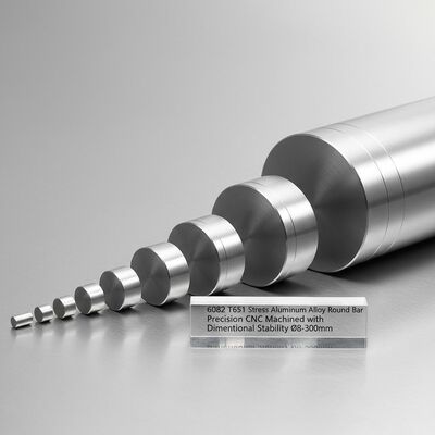 Barra tonda in lega di alluminio 6082 T651 bonificato lavorata di precisione CNC con tolleranza stretta h8/h9