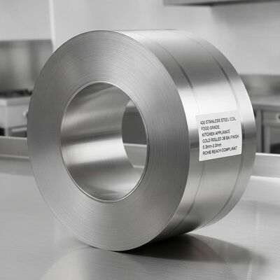 430 bobina in acciaio inossidabile di grado alimentare conforme alla ROHS REACH spessore 2B BA finitura per elettrodomestici di cucina