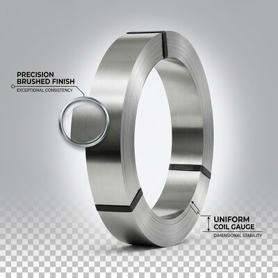 Bobina di acciaio inossidabile ferritico magnetico 430 con finitura 2B BA per pentole a induzione, spessore 0,3 mm-2,0 mm