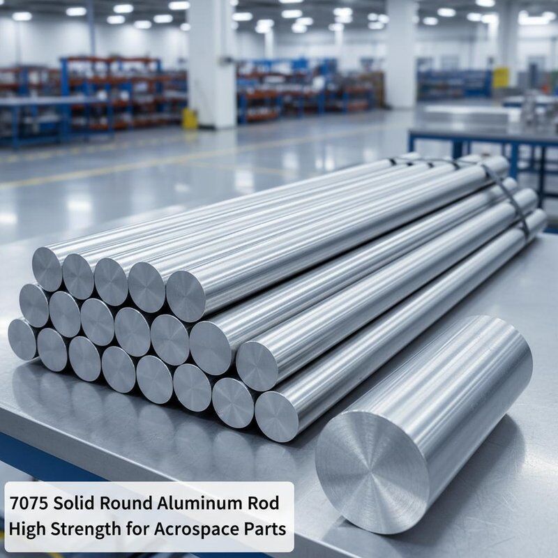 7075 Rod rotondo in alluminio solido di alta resistenza di precisione per l'industria aerospaziale
