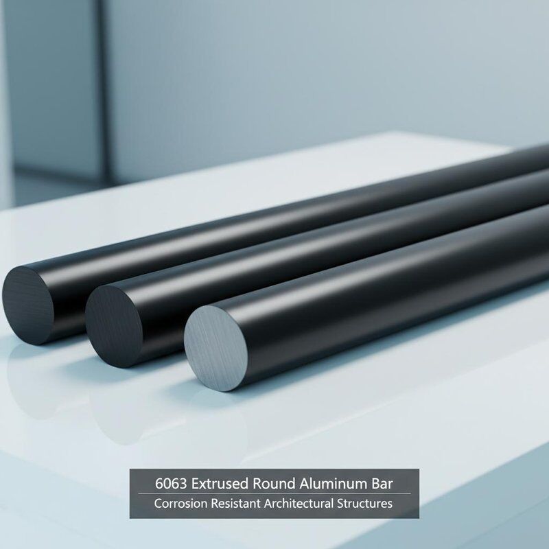 6063 Superficie anodizzata estrusa di alluminio a barre rotonde per strutture architettoniche resistenti alla corrosione